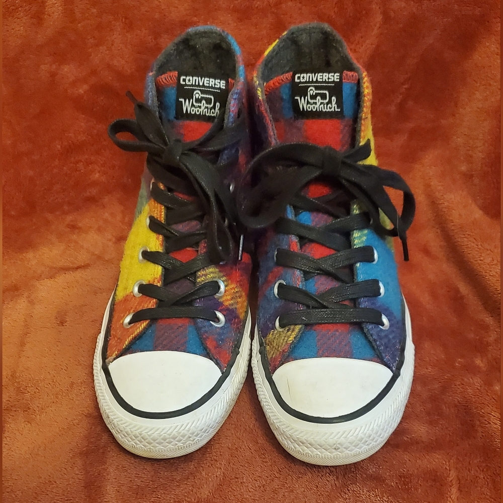 CONVERSE VINTAGE WOOLRICH HIGH TOP COLORFUL SNEAKERS
